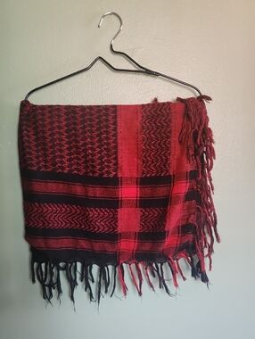 Red And Black Shemagh Scary